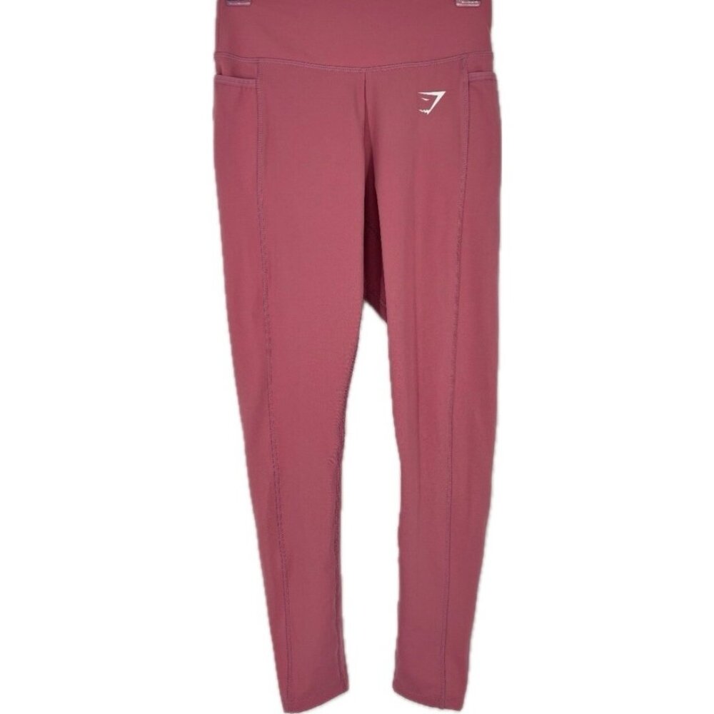Gymshark Womens High-Waisted Dry Moisture Dreamy Leggings Size M Pink Bubblegum - Picture 2 of 15